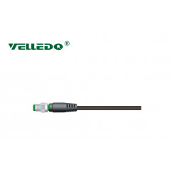 Соединитель кабельный VELLEDQ M8P-M03T-2.0PUR/GY (вилка)